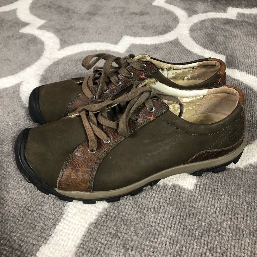 Keen Shoes Womens Size 8.5 Brown Lace Up Hiking Sneakers TXS 0613 Leather